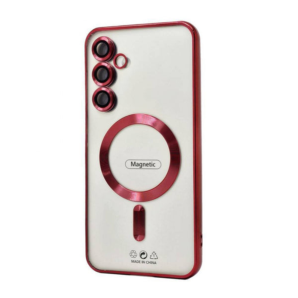 Electroplated Magsafe TPU Case for Samsung Galaxy S24 FE (red)