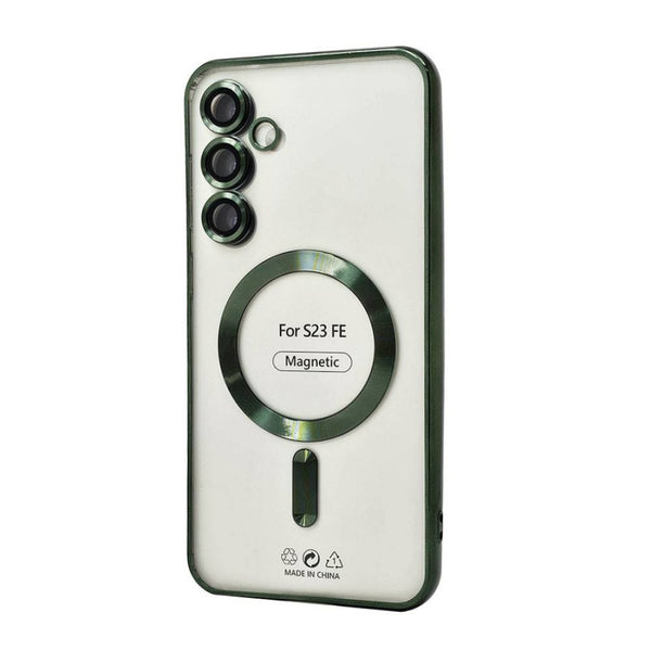 Electroplated Magsafe TPU Case for Samsung Galaxy S24 FE (green)