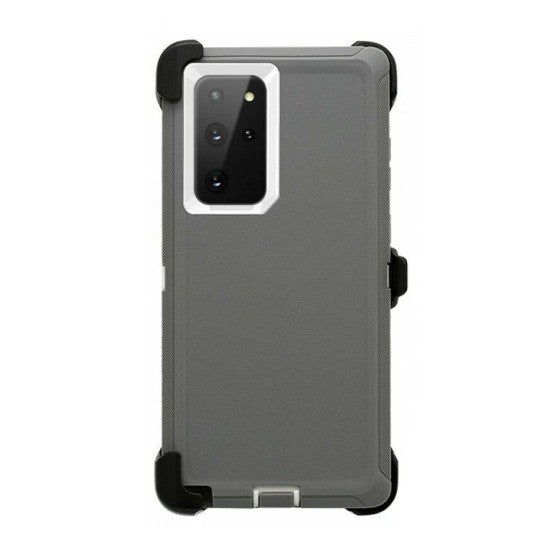 Defender Case w/ Clip For Samsung S20 (grey+white)