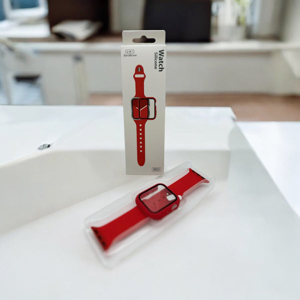 Watch Silicon 2 IN 1 Band&Case For Apple Watch (49m/Red)