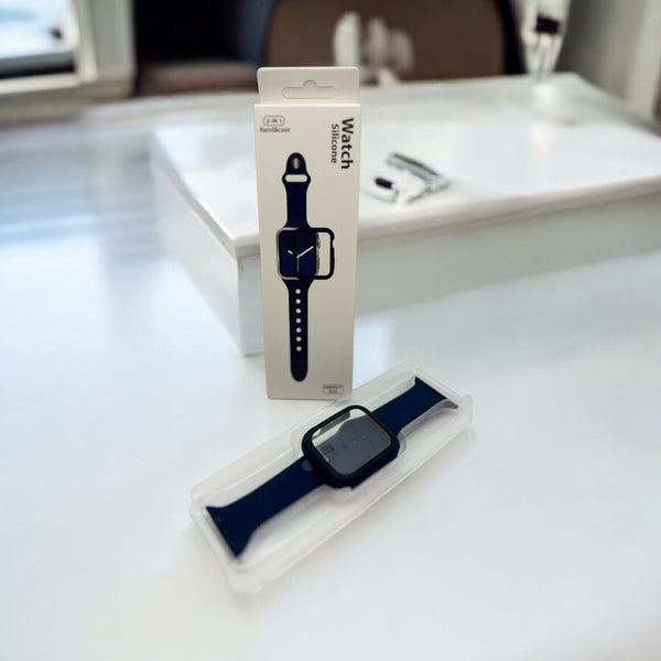 Watch Silicon 2 IN 1 Band&Case For Apple Watch (44m/blue)