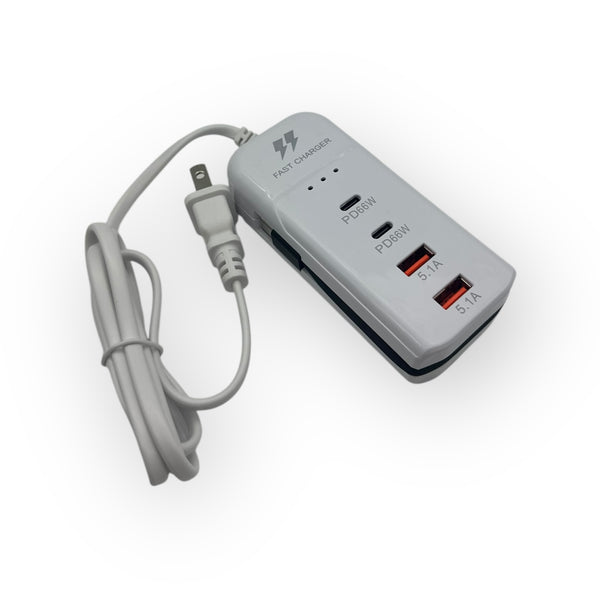66W OutPut Rock Charger 2PD+2USB Safe Fast Charger