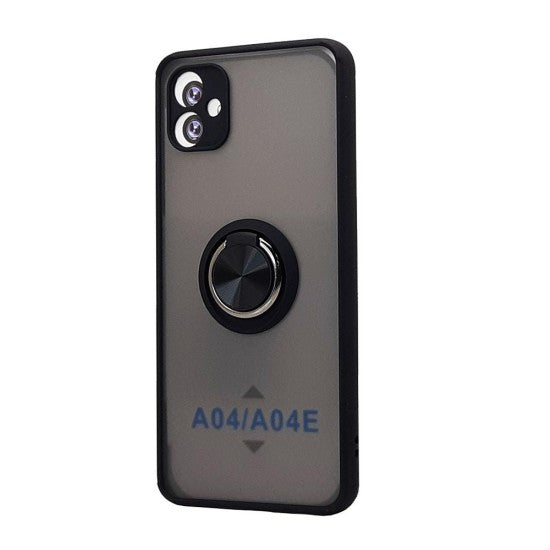 TPU Case w/ Magnetic Ring for Samsung A04(black)