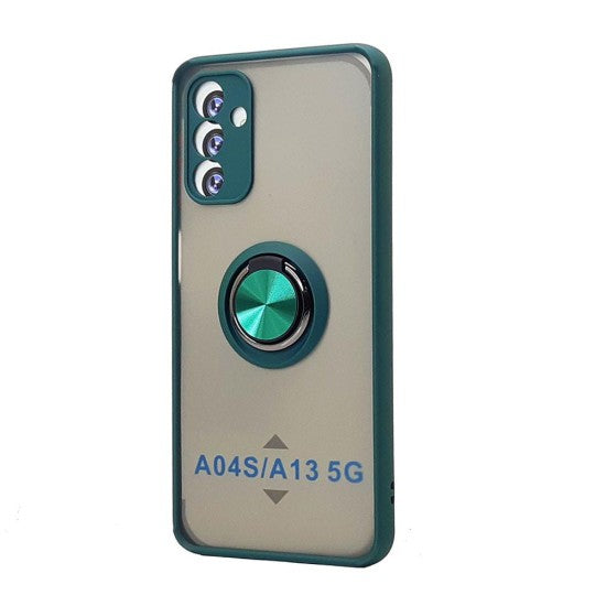 TPU Case w/ Magnetic Ring for Samsung A04S (green)