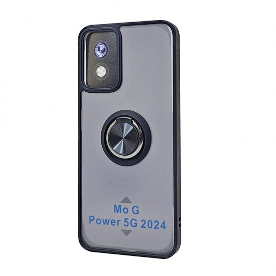 TPU Case w/ Magnetic Ring for Moto G Power 2024 (black)