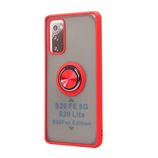 TPU Case w/ Magnetic Ring for Samsung S20 FE (red)