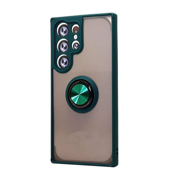 TPU Case w/ Magnetic Ring for Samsung S22 Ultra (green)