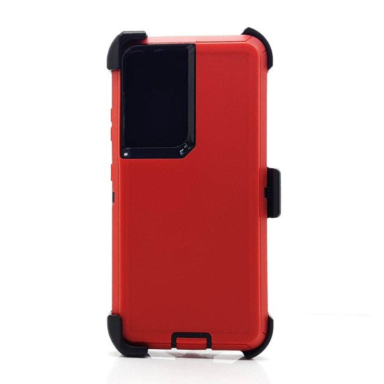Defender Case w/ Clip For Samsung S24 Ultra (red)