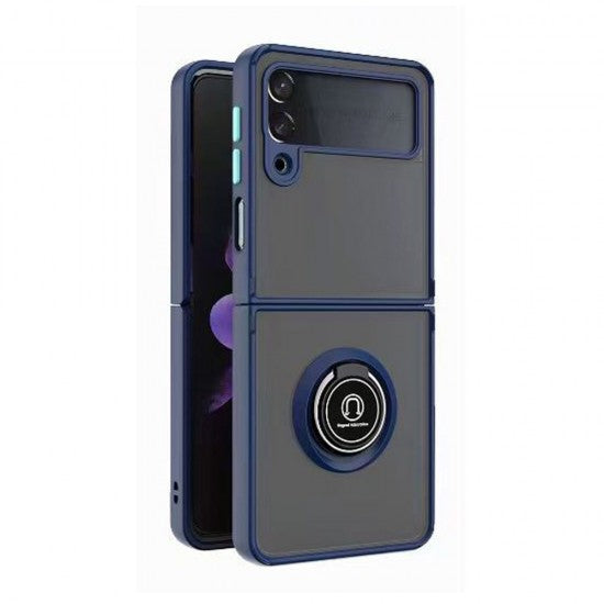 TPU Case w/ Magnetic Ring for Samsung Z Flip 6 (blue)