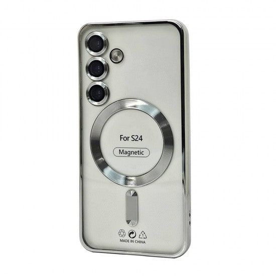 Electroplated Magsafe TPU Case for Samsung Galaxy S23 Ultra (silver)